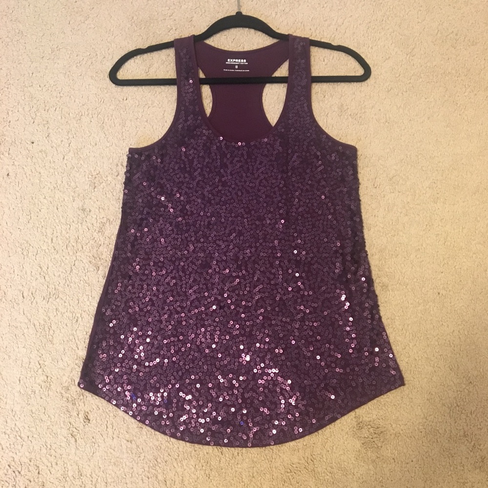 Like new Express sequins racerback tank
